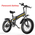 Janobike H20 Electric Bicycle 48V 1000W Motor Panasonic Battery E Bikes 20 Inch 4.0 Fat Tie  Men Women's Mountain Snow City Bike
