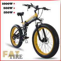 Electric Bicycle 350W 500W 1000W E Bike 26 inch  4.0 Fat Bike 48V Folding Electric Mountain Bike 21 speed powerful electric bike