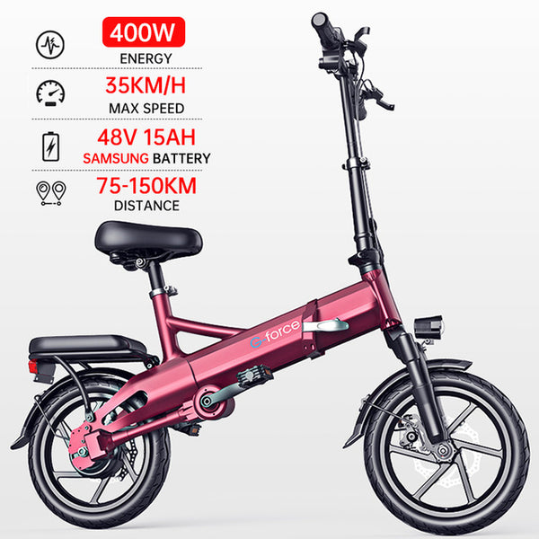 G-force Electric Bike 250KM Long Distance 48V 400W Samsung Battery Fol