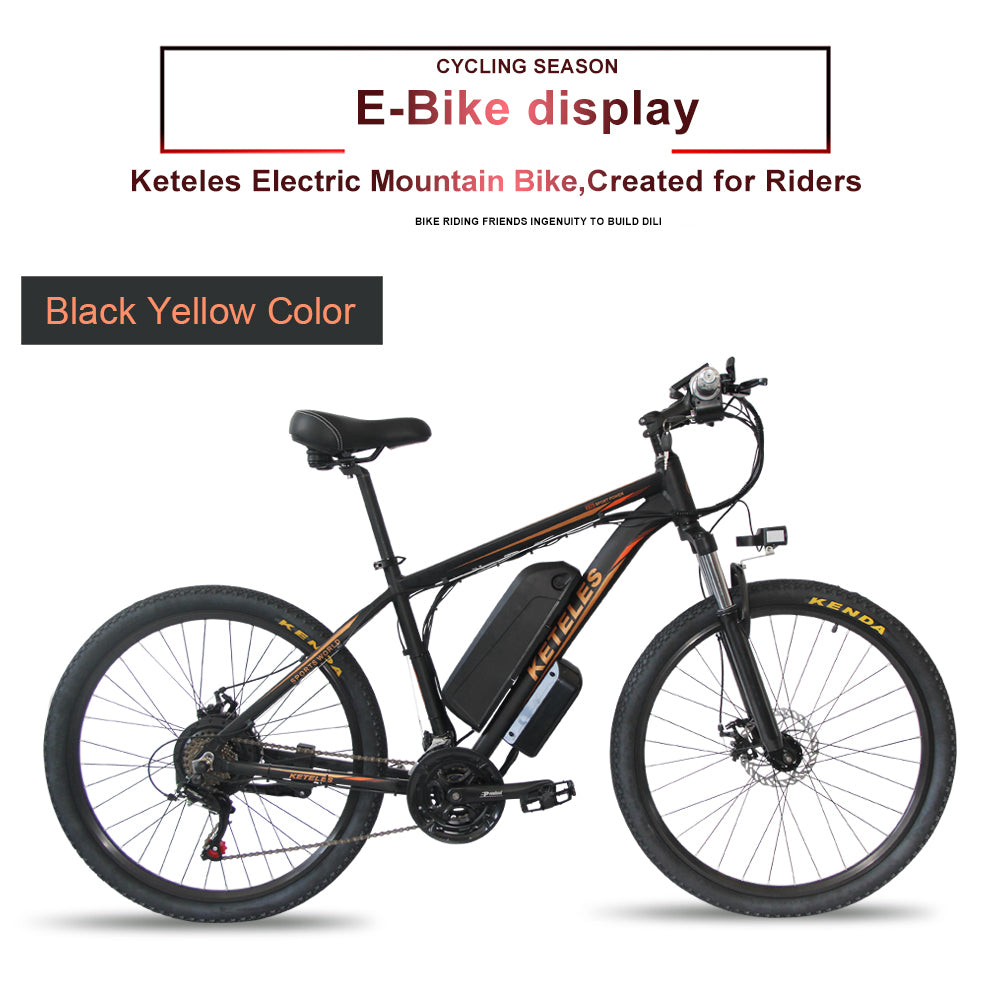 KETELES NEW K820 Electric Mountain Bike 1000W Motor 26 Inch Tire 48V18AH Battery Electric Bicycle Adult MTB Ebike