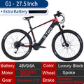 2021 New Carbon Fiber Electric Mountain Bike 350W 500W Brushless Motor Shimano 27S Shimano Hydraulic Brake Color LCD Display