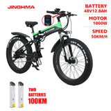 JINGHMA R5 Electric bicycle 48V1000W fat bike 26 inch 2022 New Men's bike 4.0 Fett Reifen ebike Mountain electric MTB