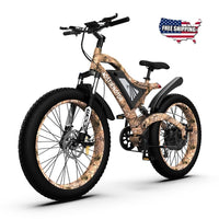 AOSTIRMOTOR S18 1500W Ebike 48V 15Ah Removable Lithium Battery Electric Mountain E Bike 26in 4.0 Fat Tire Beach Cruiser Bicycle