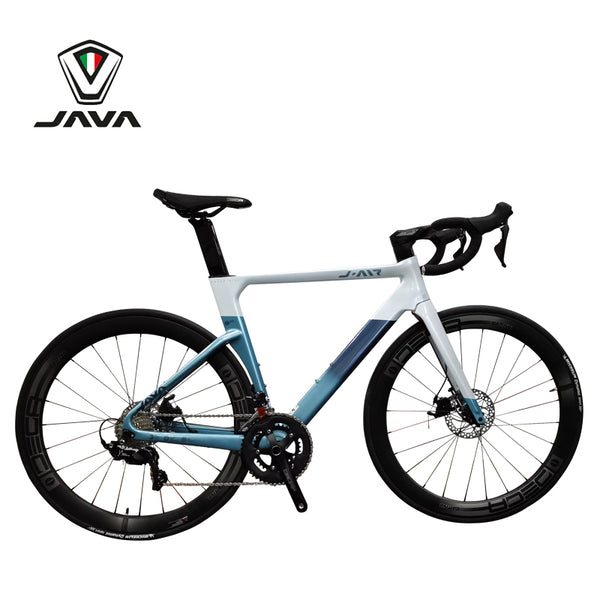 Java Disc Brake Bike Bicycles Carbon Fiber Road Bike 22 Speed Bend Handlebar Carbon Fiber Wheel Set Cycles J-AIR-FUOCO