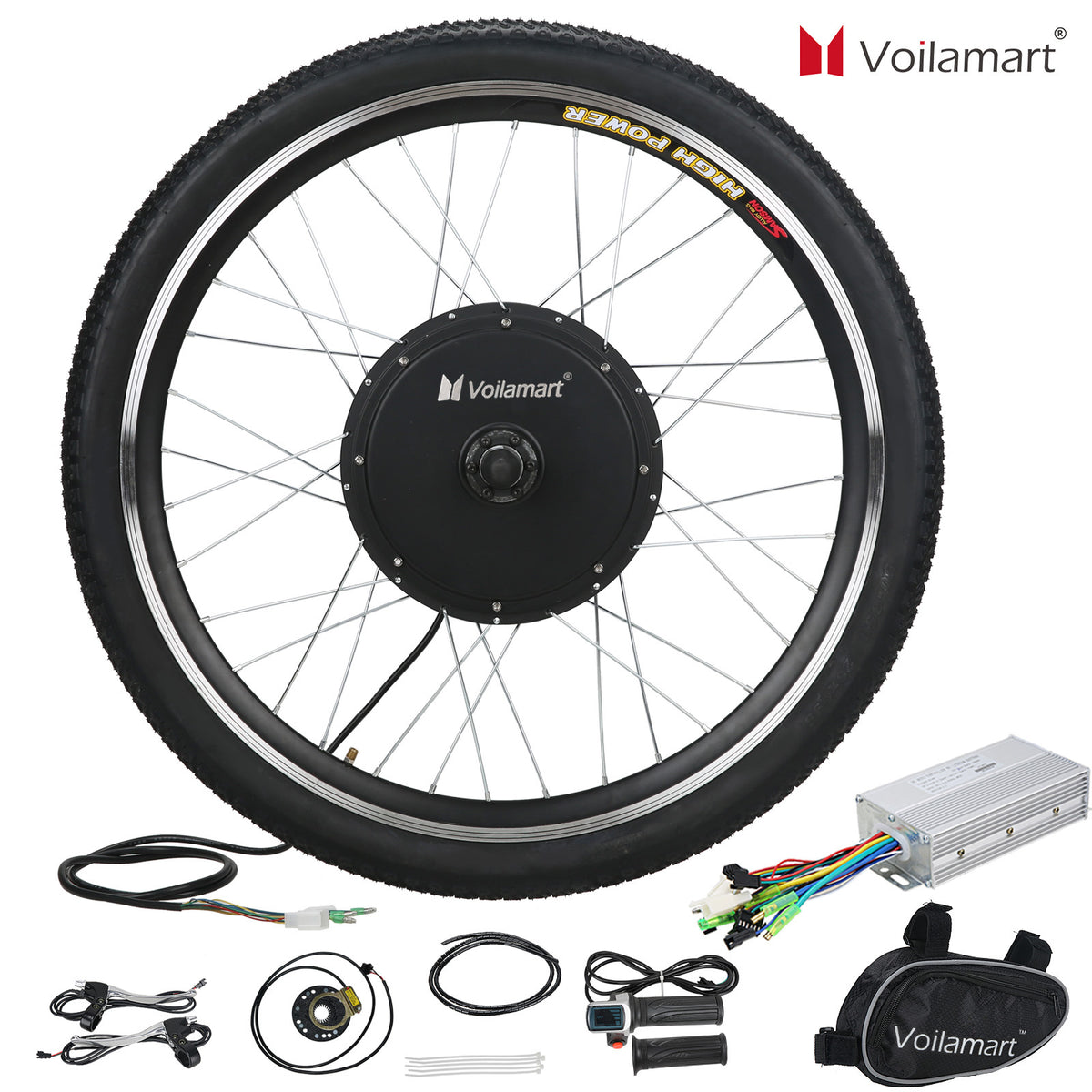 26" 36V 500W Electric Bicycle Bike Kit Rear Wheel Motor Conversion Brushless Gearless Hub Motor Kit Cycling