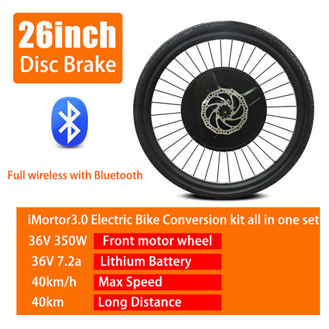 Imortor 3.0 Electric Bike Conversion Kit 36V 350W 24inch26inch27.5inch700c29inch DIY Electric Bike Kit  APP Display Version