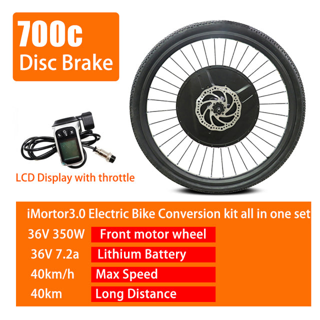 Imortor 3.0 Electric Bike Conversion Kit 36V 350W 24inch26inch27.5inch700c29inch DIY Electric Bike Kit  APP Display Version