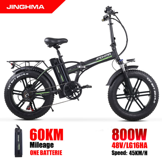 JINGHMA R8 the bike Elektro Fahrrad elektrische Fahrrad Klapp 800W 48V LG 16AH Batteries 4,0 Fett Reifen Ebike  ebike
