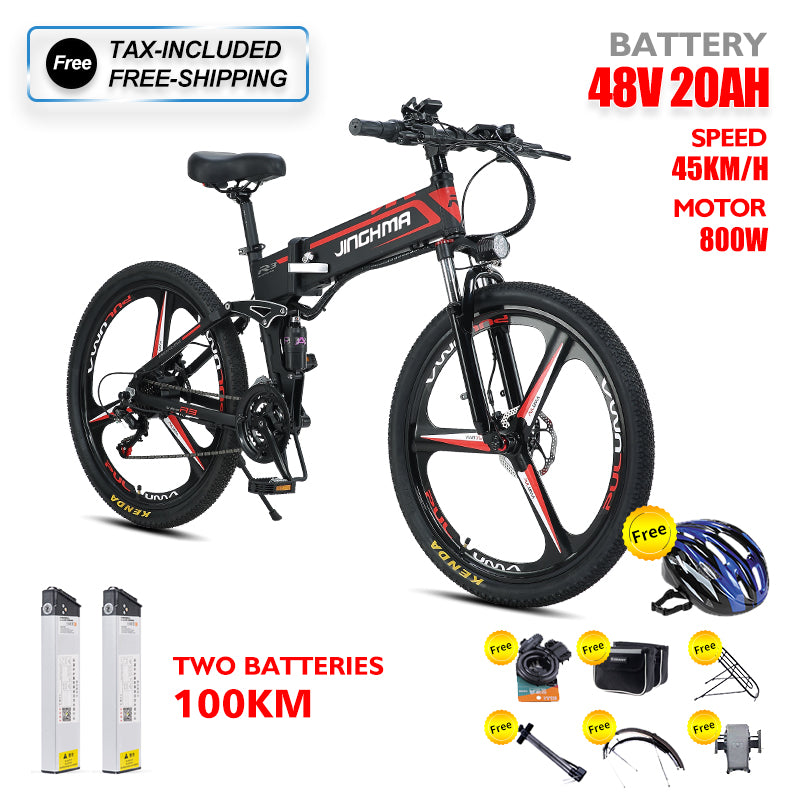 Bicycles bike electric bicycle 800w  48V10ah lithium battery ebike   folding Foldable adult Bikes  26inch Mountain e bike