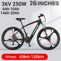 Electric Eicycle, 26 Inch, Men and Women E Bike , Small Electric Powered Mountain Bike Lithium Battery, 250W, 36V, 40-70km