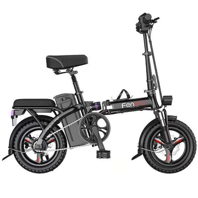 Generation Driving Bicycle 14-inch Folding Electric Bicycle 48V Lithium Battery Driving Small Battery Bicycle