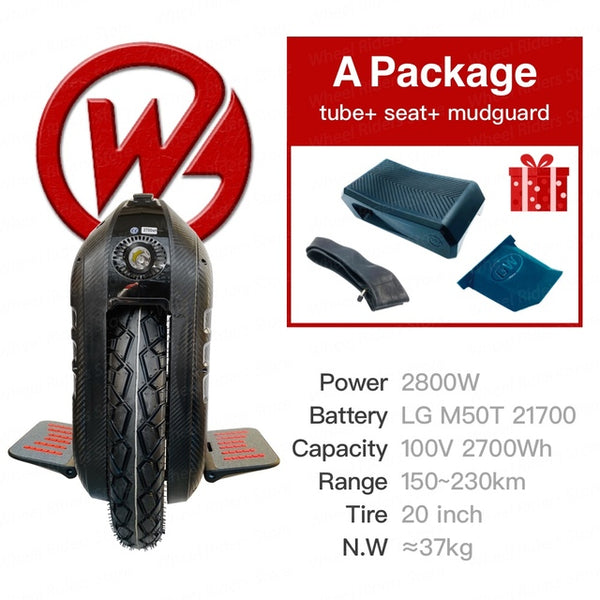 [ Street Tire ] Begode EX.N Gotway EXN Electric Unicycle Dual Charge Port 100V 2700Wh 2800W Monowheel balance monowheel