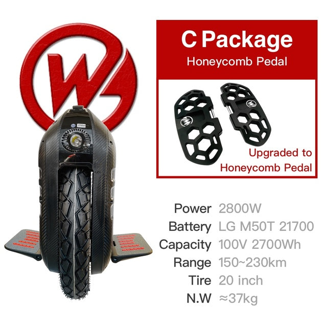[ Street Tire ] Begode EX.N Gotway EXN Electric Unicycle Dual Charge Port 100V 2700Wh 2800W Monowheel balance monowheel