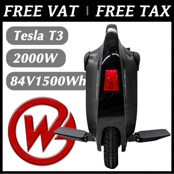 VAT Exemption Begode Gotway Tesla T3 Unicycle V3 New Anti-Spin Bluetooth Speaker 84V1500Wh 2000W LG One-Wheel Electric Monowheel