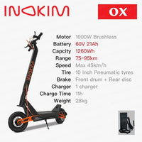 INOKIM OX Electric Scooter 60V 13Ah 21Ah Single Motor Skateboard
