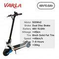 Original Varla Electric Scooter 500W*2 1000W 48V 15.6Ah Long Range Solid Tire City Commuter Two Wheels Skateboard Adult