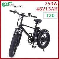 CMACEWHEEL T20 E-bike Electric Bike Bicycle 750W 48V 15Ah Foldable Five Gears Black EU Stock