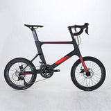 451 Wheel Double Disc Brake Carbon Fiber Small Wheeled Bike Bicycle 18/22 Speed Road Bicycle Bikes Multi Speed City Bicycles