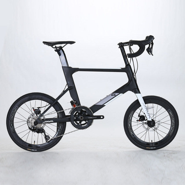 451 Wheel Double Disc Brake Carbon Fiber Small Wheeled Bike Bicycle 18/22 Speed Road Bicycle Bikes Multi Speed City Bicycles