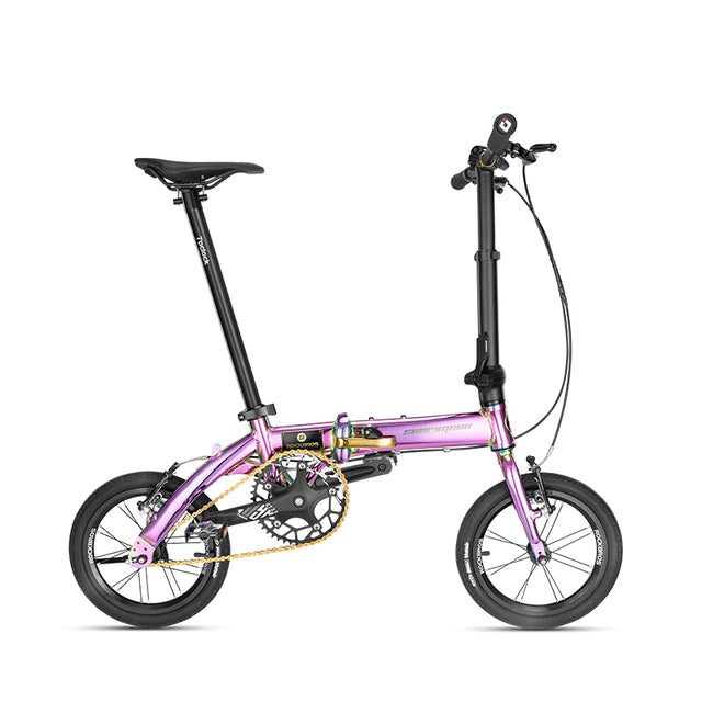 ROCKBROS Folding Portable Bicycle 14'' 16'' 20'' 9 Speed Wheel V Disc Brake Aluminum Alloy Bike For Men Women Adult Children