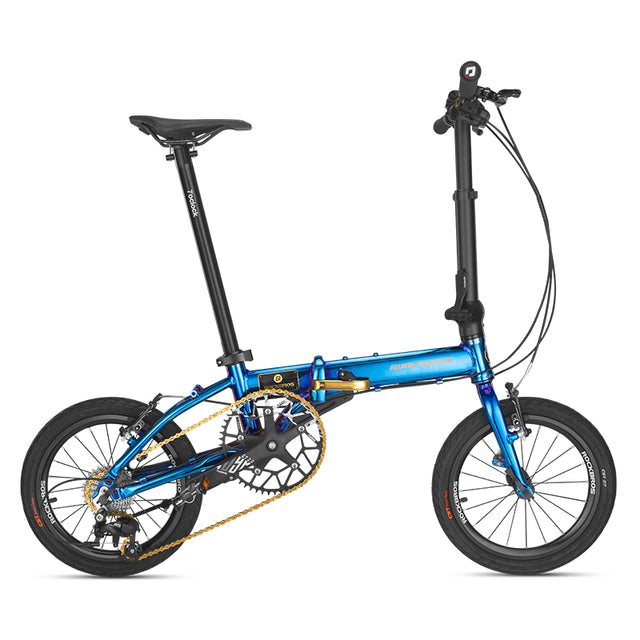 ROCKBROS Folding Portable Bicycle 14'' 16'' 20'' 9 Speed Wheel V Disc Brake Aluminum Alloy Bike For Men Women Adult Children