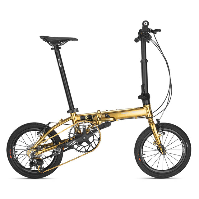 ROCKBROS Folding Portable Bicycle 14'' 16'' 20'' 9 Speed Wheel V Disc Brake Aluminum Alloy Bike For Men Women Adult Children