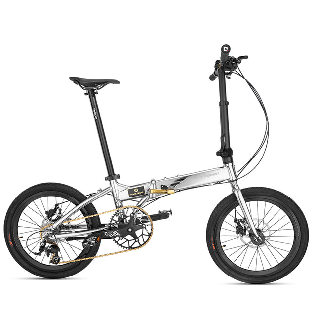 ROCKBROS Folding Portable Bicycle 14'' 16'' 20'' 9 Speed Wheel V Disc Brake Aluminum Alloy Bike For Men Women Adult Children