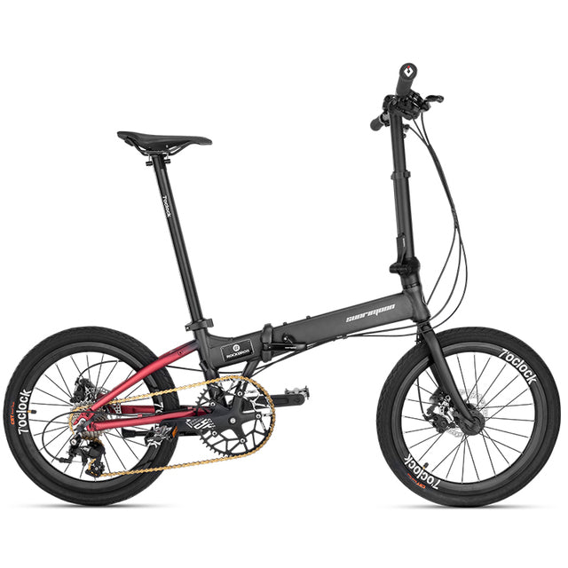 ROCKBROS Folding Portable Bicycle 14'' 16'' 20'' 9 Speed Wheel V Disc Brake Aluminum Alloy Bike For Men Women Adult Children