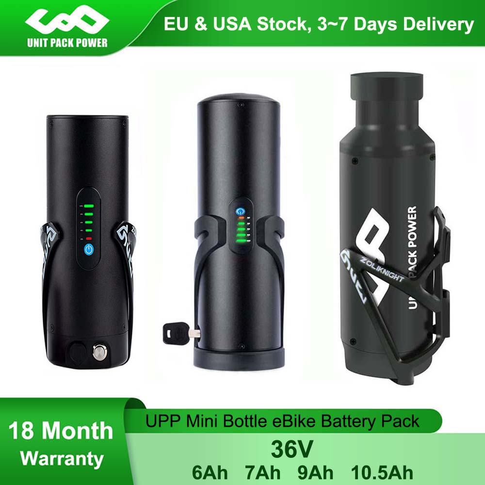 Mini Bottle eBike Battery 36V 10.5Ah 9Ah 7Ah 6Ah 18650 Sanyo Li-ion Pedelec Battery for Bafang 500W BBS01 350W TSDZ2 250W Motor