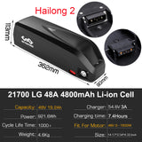 eBike Battery 21700 Samsung/LG Hailong 36V 52V 48V 20Ah 15Ah 25Ah 30Ah With Bluetooth BMS for 1500W 1000W 750W 500W 350W Motor