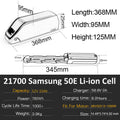 Bluetooth eBike Battery Polly 36V 48V 52V 15Ah 20Ah 25Ah 21700 Samsung 50E Bicycle Bateria for 1500W 1000W 750W 500W 350W Motor