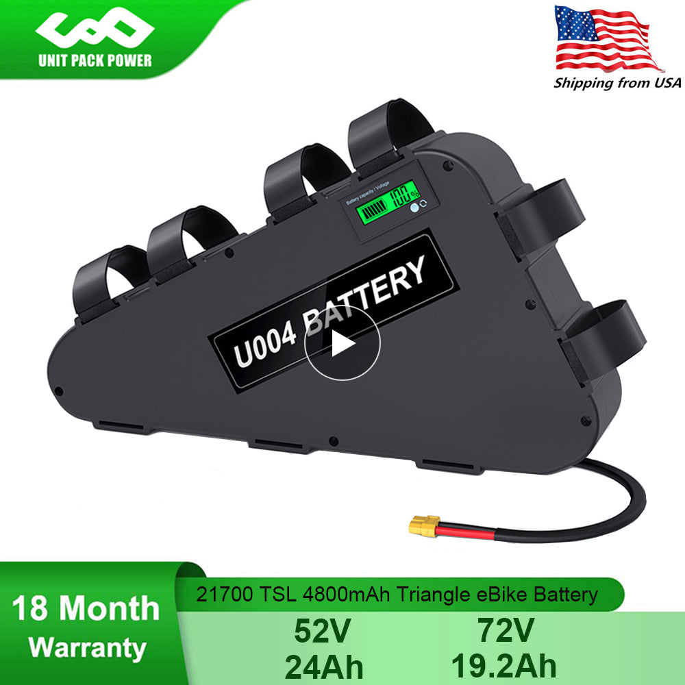 72V 52V eBike Battery 24Ah 19.2Ah 21700 Powerful U004 Battery for 3000W 1500W 1000W 750W 500W Bafang Voilamart AW Ancheer Motor