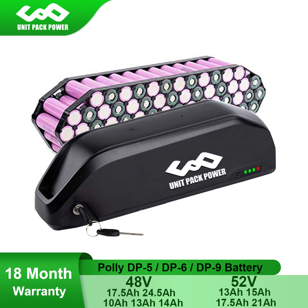 Electric eBike Battery 48V 24.5Ah 52V 21Ah 17.5Ah 15Ah 13Ah Polly Batteria Pack for Bafang BBSHD BBS02 1000W 750W 500W Motor