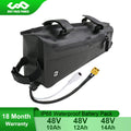 48V 14Ah Triangle eBike Battery With Waterproof Bag 48V 12Ah 10Ah Sanyo Batterry Pack for 1000W 750W 500W Bafang TSDZ2 Engine