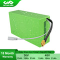 48V 52V 15Ah 18Ah 21Ah Trike/Go-Kart/eScooter Battery Pack With Case for 1500W 1000W 750W 500W Trike/Go-Kart eBike Battery Motor