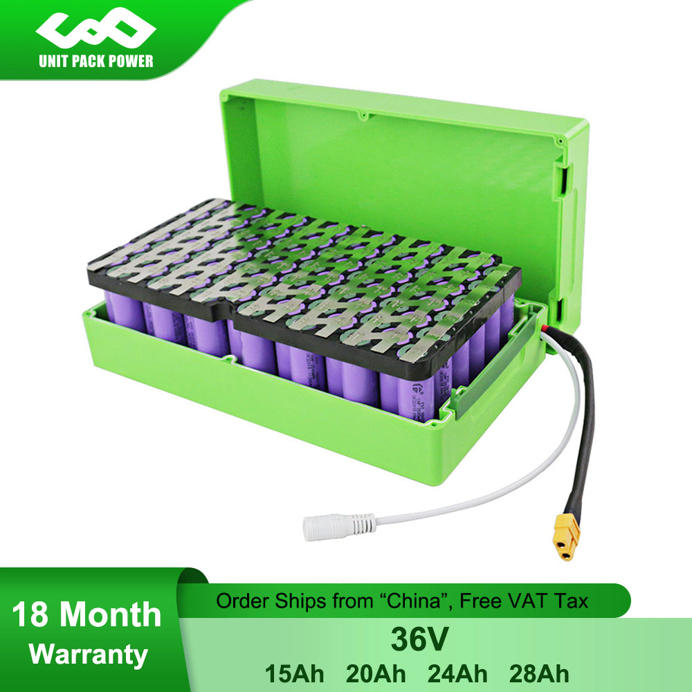 Long Range 36V 28Ah 24Ah 20Ah 15Ah eScooter Battery Pack With Cell Holder&amp;Waterproof Ring for 500W 350W 250W eBike Battery Motor