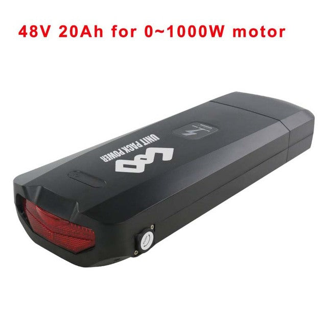eBike Battery 52V 24.5Ah 17.5Ah 48V 20Ah 36V 25Ah 18650 Lithium Cell Bicycle Battery for Bafang MXUS 1500W 1000W 750W 500W Motor
