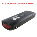 eBike Battery 52V 24.5Ah 17.5Ah 48V 20Ah 36V 25Ah 18650 Lithium Cell Bicycle Battery for Bafang MXUS 1500W 1000W 750W 500W Motor