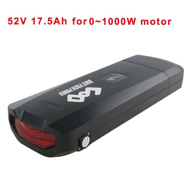 eBike Battery 52V 24.5Ah 17.5Ah 48V 20Ah 36V 25Ah 18650 Lithium Cell Bicycle Battery for Bafang MXUS 1500W 1000W 750W 500W Motor