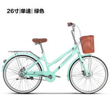 Phoenix 24-26'' Women Bike Road Bikes Retro Bike Ladies Bicycle Bicicleta Aluminium Double Disc Brake bisiklet bicicleta easy-smart-way.myshopify.com