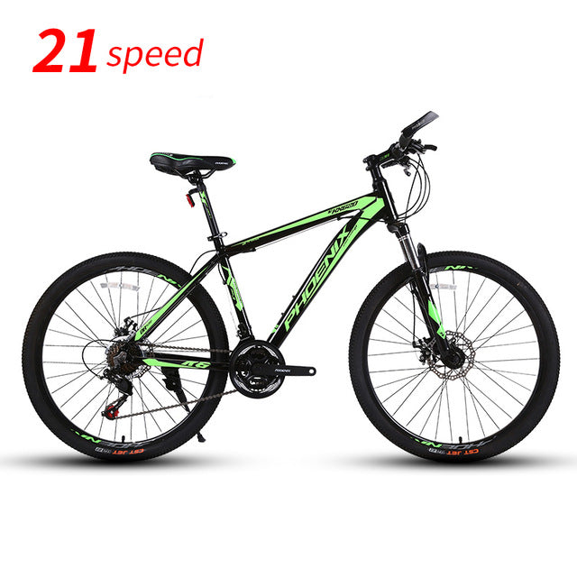 Phoenix 26 INCH Bike 21 24 Speed Mountain Bicycle Aluminium Double Disc Brake MTB Bike bisiklet bicicleta mountain road bike easy-smart-way.myshopify.com