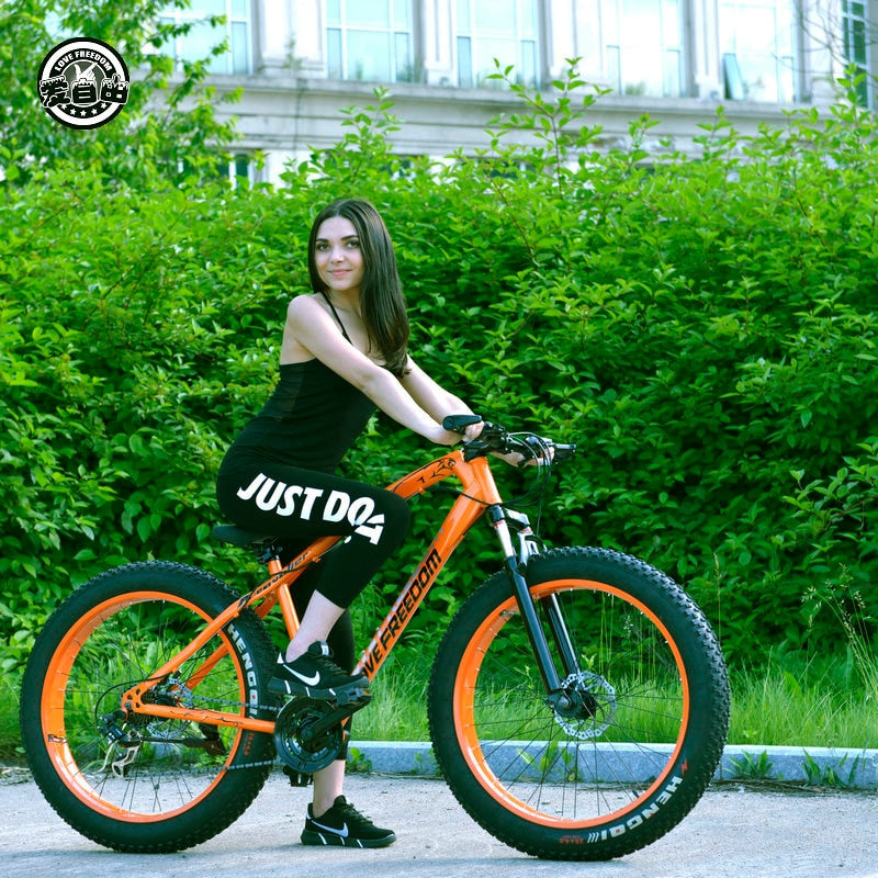 Love Freedom 7/21/24/27 Speed Mountain Bike 26 * 4.0 Fat Tire Bikes Shock Absorbers Bicycle Free Delivery Snow Bike easy-smart-way.myshopify.com