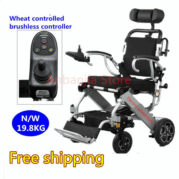 Aluminium Alloy Medical Equipment Power Folding Portable Lightweight Electric Wheelchair CE approval easy-smart-way.myshopify.com