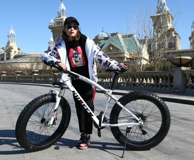 KUBEEN new arrival 7/21/24/27 speeds Disc brakes Fat bike 26 inch 26x4.0" Fat Tire Snow Bicycle  Oil spring fork easy-smart-way.myshopify.com