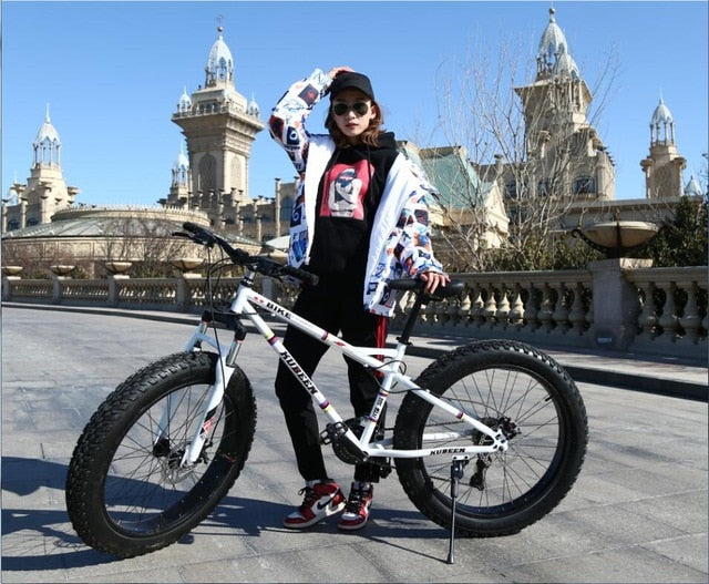 KUBEEN new arrival 7/21/24/27 speeds Disc brakes Fat bike 26 inch 26x4.0" Fat Tire Snow Bicycle  Oil spring fork easy-smart-way.myshopify.com