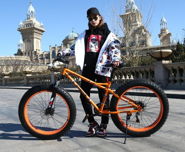 KUBEEN new arrival 7/21/24/27 speeds Disc brakes Fat bike 26 inch 26x4.0" Fat Tire Snow Bicycle  Oil spring fork easy-smart-way.myshopify.com