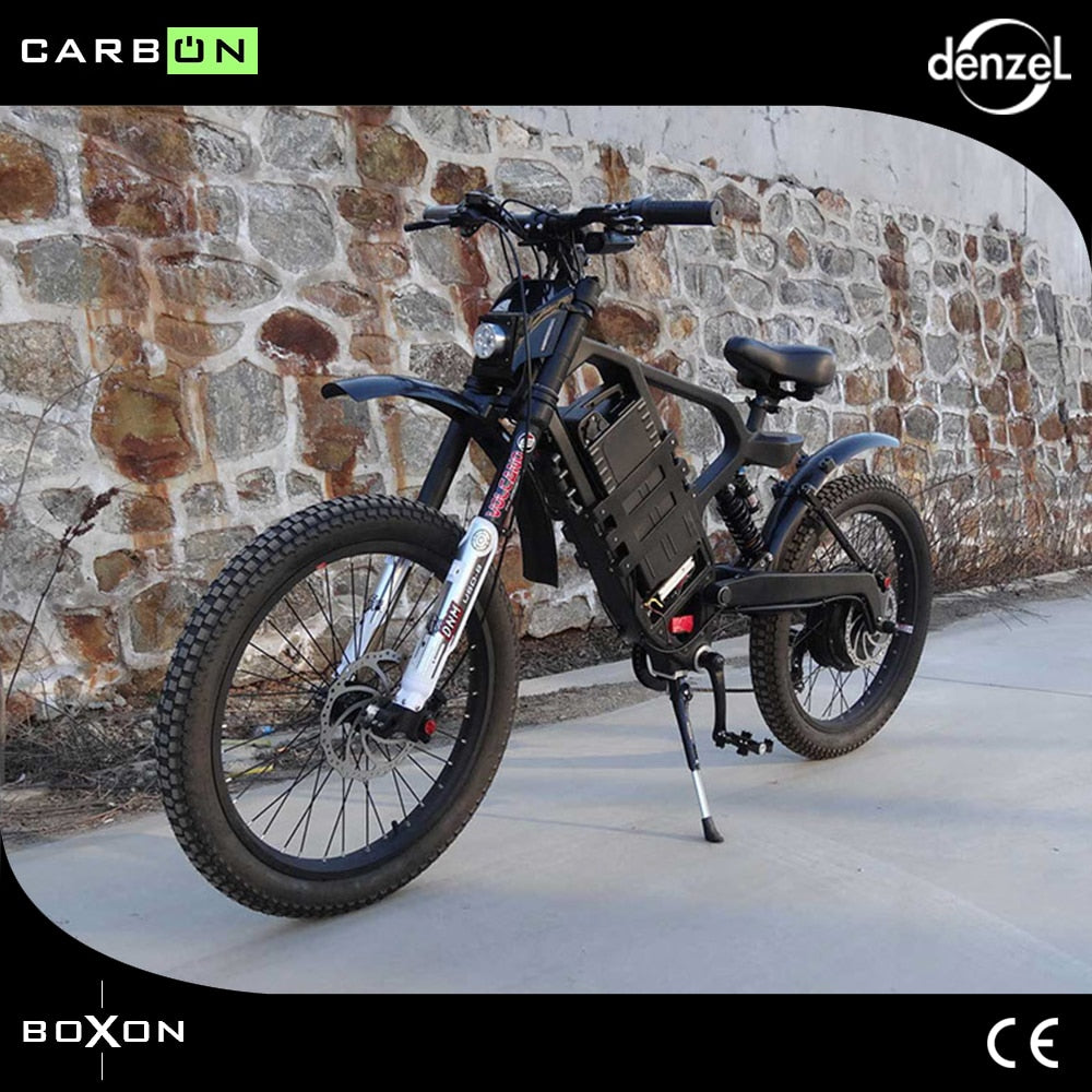 Electric motorcycles Carbon fiber   electric mountain bike 60v lithium battery  rear 2000w motor drive LCD smart electric ebiike easy-smart-way.myshopify.com