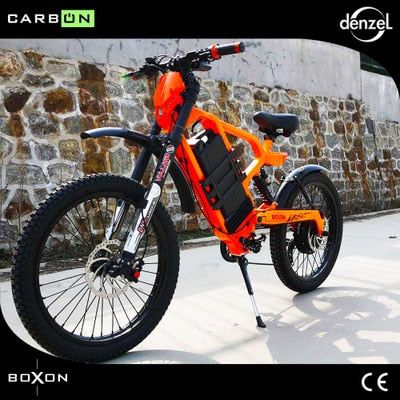 Electric motorcycles Carbon fiber   electric mountain bike 60v lithium battery  rear 2000w motor drive LCD smart electric ebiike easy-smart-way.myshopify.com