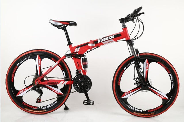KUBEEN mountain bike 26-inch steel 21-speed bicycles dual disc brakes variable speed road bikes racing bicycle easy-smart-way.myshopify.com