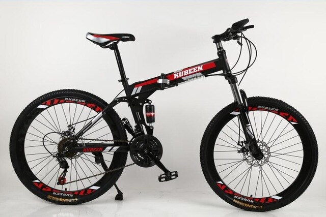 KUBEEN mountain bike 26-inch steel 21-speed bicycles dual disc brakes variable speed road bikes racing bicycle easy-smart-way.myshopify.com